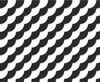 Circle Clouds Black And White Pattern