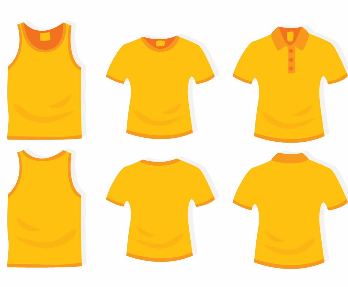Yellow Clothes Flat Design Template