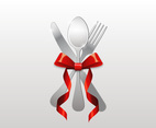 Realistic place setting silverware