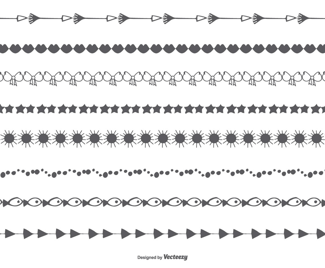 Cute Hand Drawn Border Set