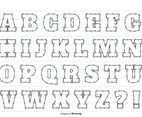 Cute Sketchy Style Alphabet Set