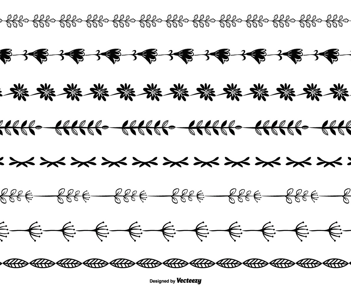 Boho Hand Drawn Style Borders