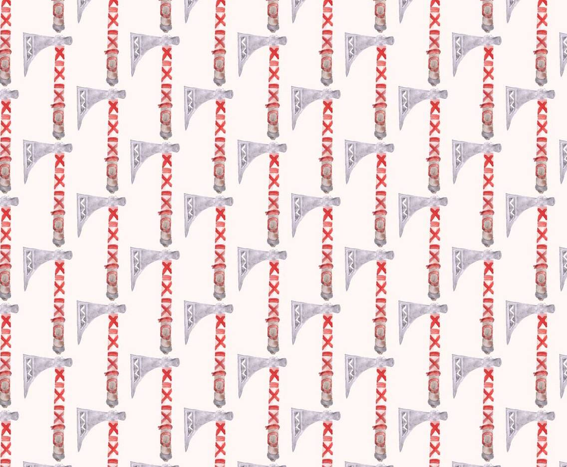 Free Vector Watercolor Hatchet Pattern
