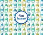 Free Vector Watercolor Surf Pattern