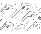 Collection of Thin Style Gun Shapes