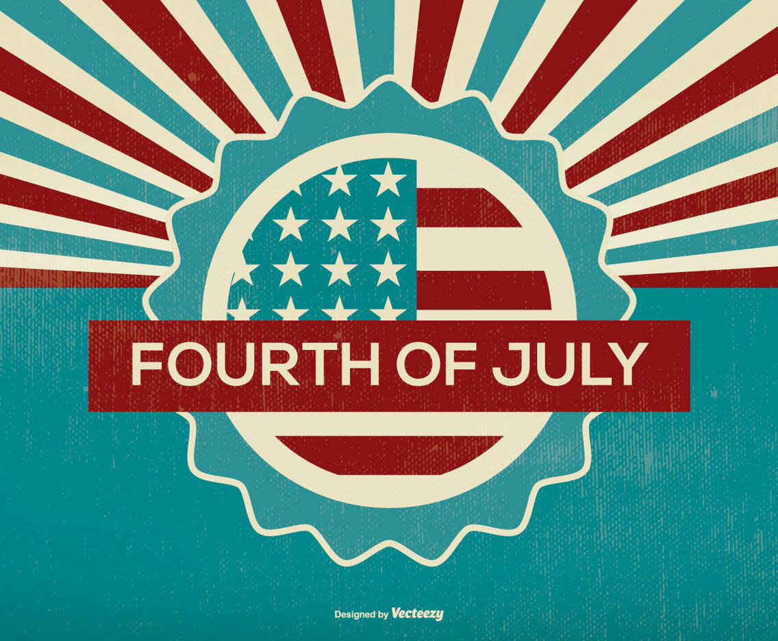 Retro Fourth of July Illustration