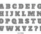 Retro Stripe Alphabet