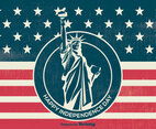 Retro Style Independence Day Illustration