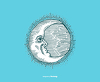 MOON - LINE DRAWING