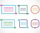 Quote Boxes With Text Vectors