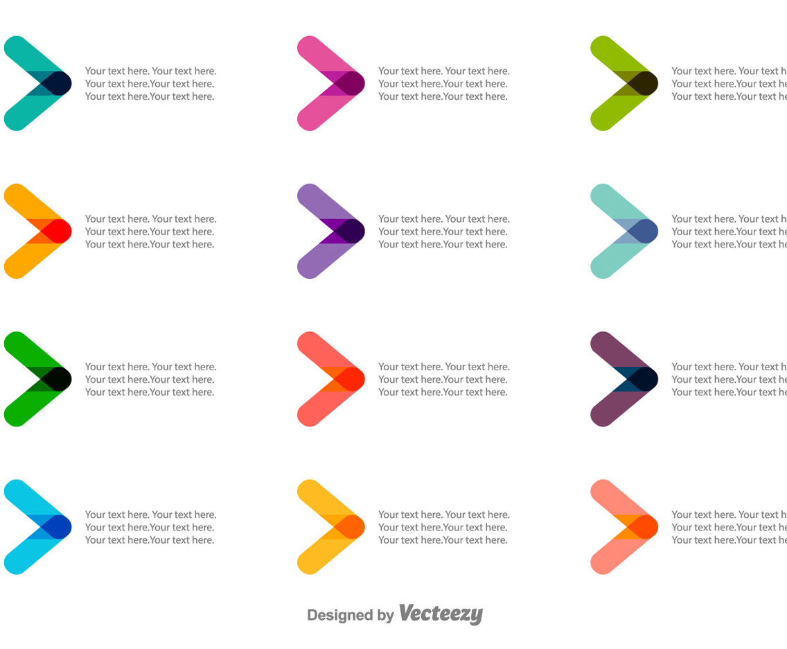 Vector Colorful Bullet Points