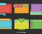Set Of Vector Promotional Colorful Paper Banners