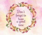 Free Vector Watercolor Wreath Background