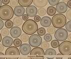 Vector Retro Tree Rings Pattern Illustration