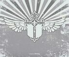 Retro Style Sunburst Background