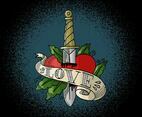 Heart  Knife Tattoo Art