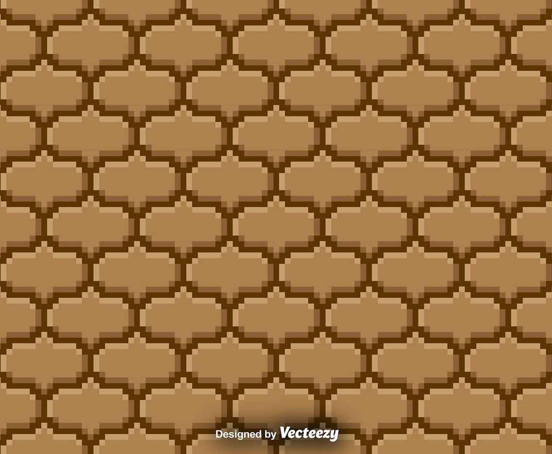Pixelated Seamless Pattern - Vector background