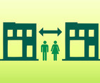 People And Buildings Icons