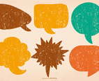 Distressed Colorful Speech Bubbles