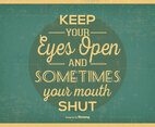 Typographic Vintage Poster