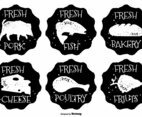 Messy Hand Drawn Style Food Lables