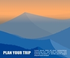 Beautiful Rolling Hills Vector Landscape