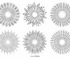 Vintage Sunburst Shapes