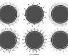 Vintage Style Sunburst Badges