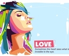 Love Sweet Girl Vector