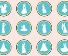 Silhouette Of Garba Vectors