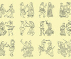 Hand Drawn Garba Icon