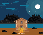 Cabana Beach Vector
