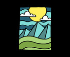 Mountains  moon landscape