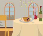 Free Waffle With Berries  Cream Vector