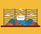 Razor Wire Fence Vector