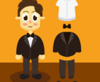 Tux Cartoon Vector