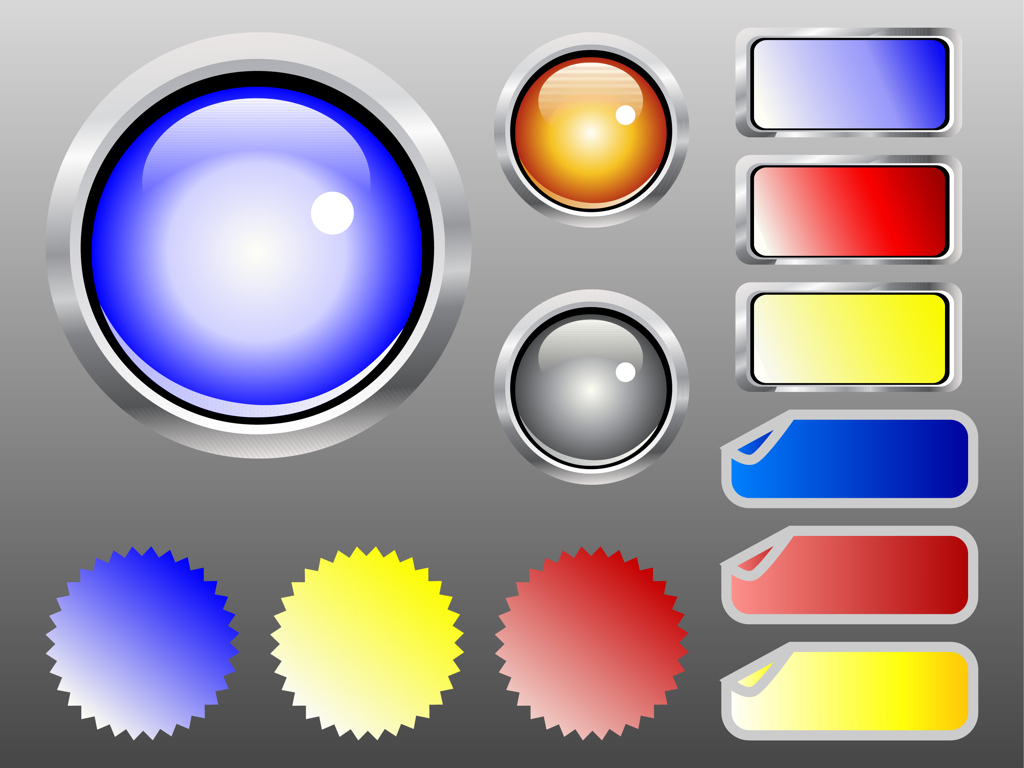 Download Shiny Web Buttons Vector Art & Graphics | freevector.com