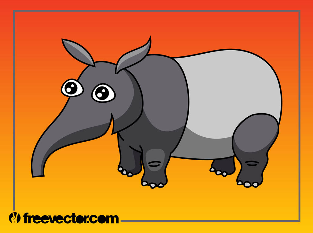 Cartoon Tapir Character