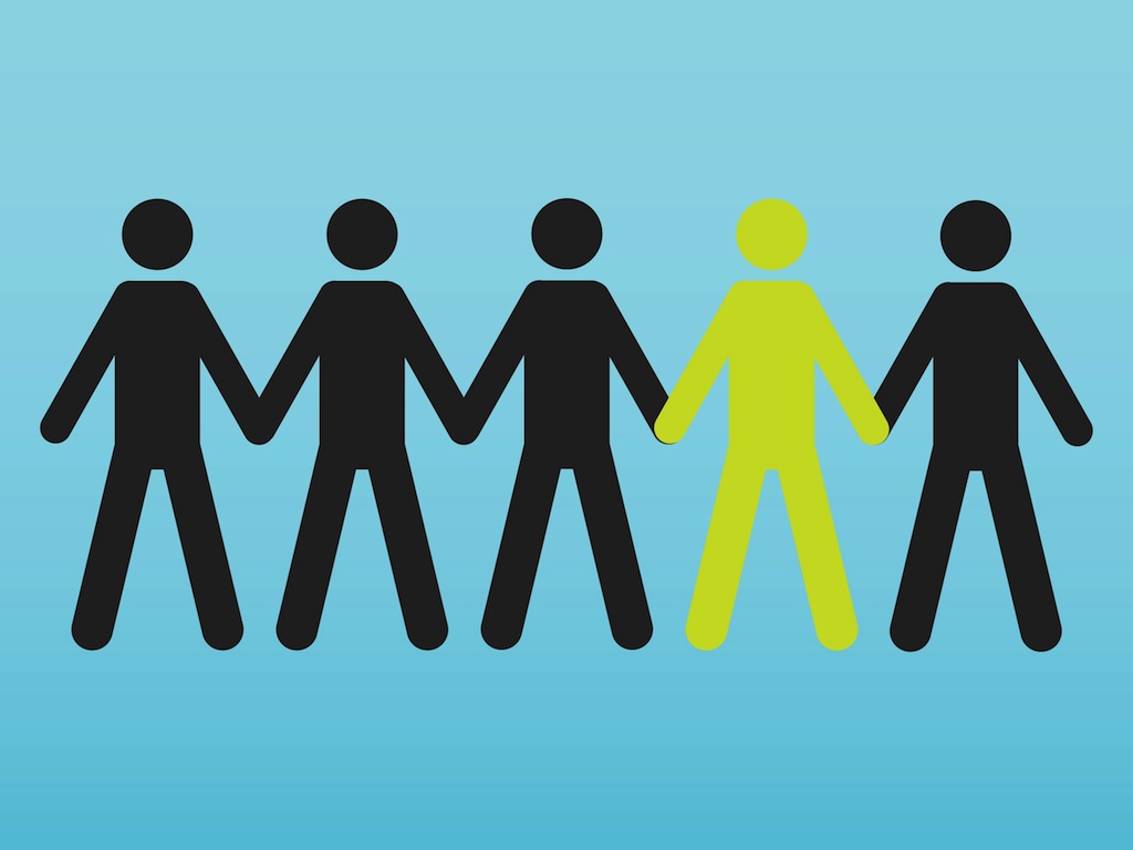 Line Of People Holding Hands Clipart