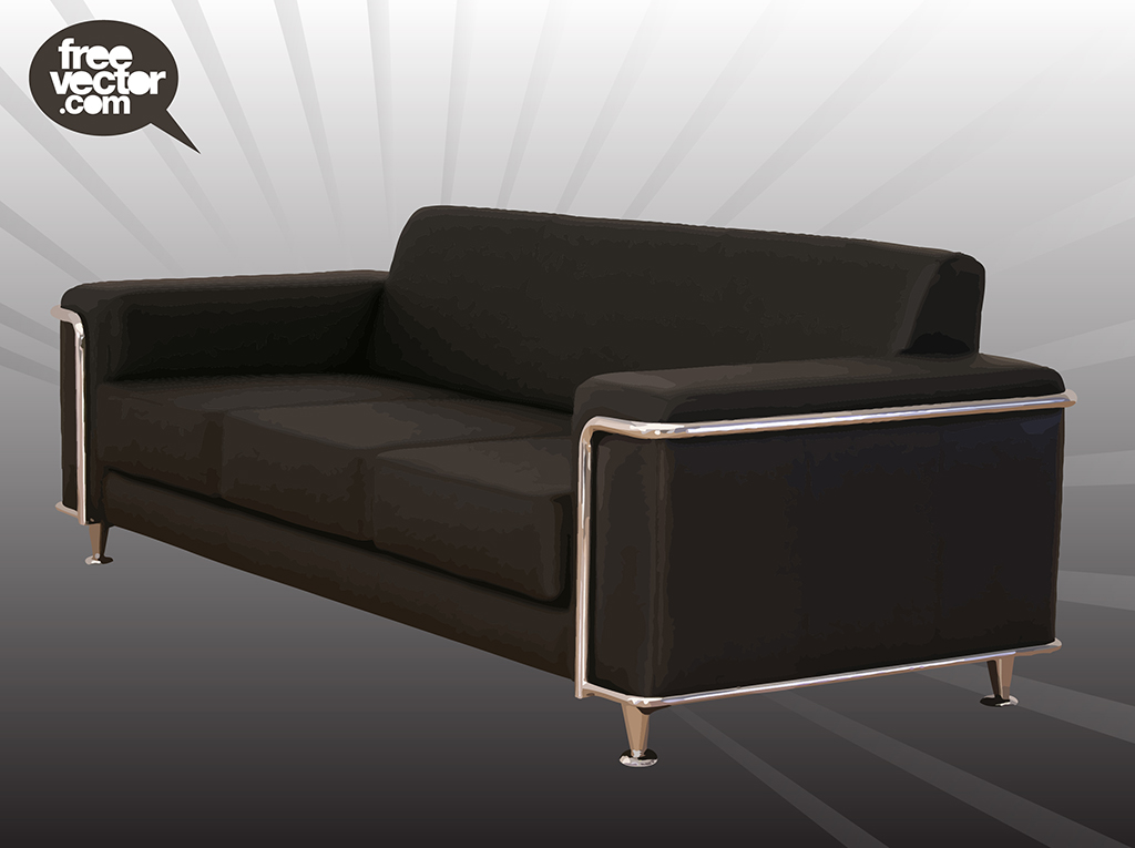 Black Couch Vector