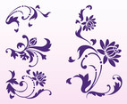 Floral Scrolls Silhouettes