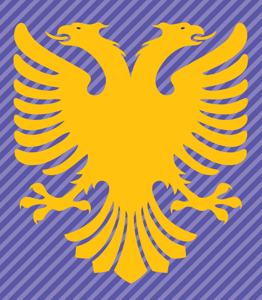 Albania Flag Double Headed Eagle