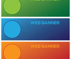 Three Colorful Banner Vectors