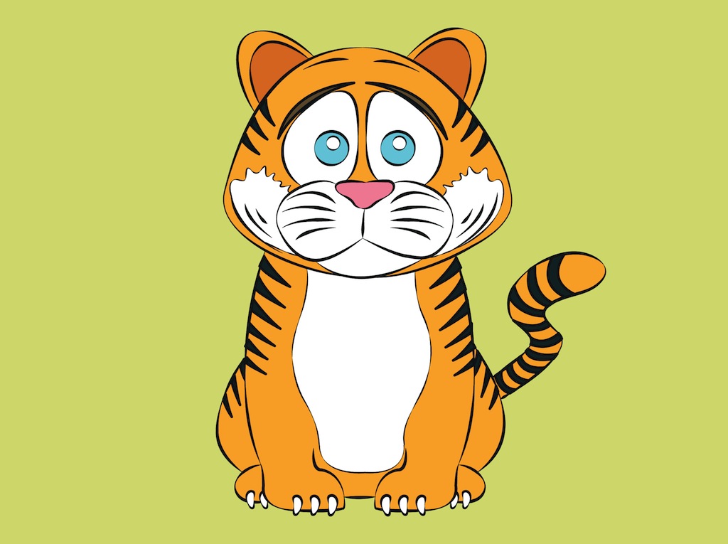 Sad Tiger Vector Art & Graphics 