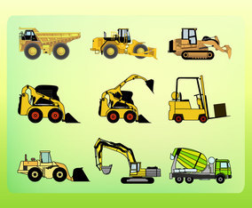 Construction Equipment Silhouettes Vector Art & Graphics | freevector.com