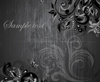 Grunge Floral Background Vector Two