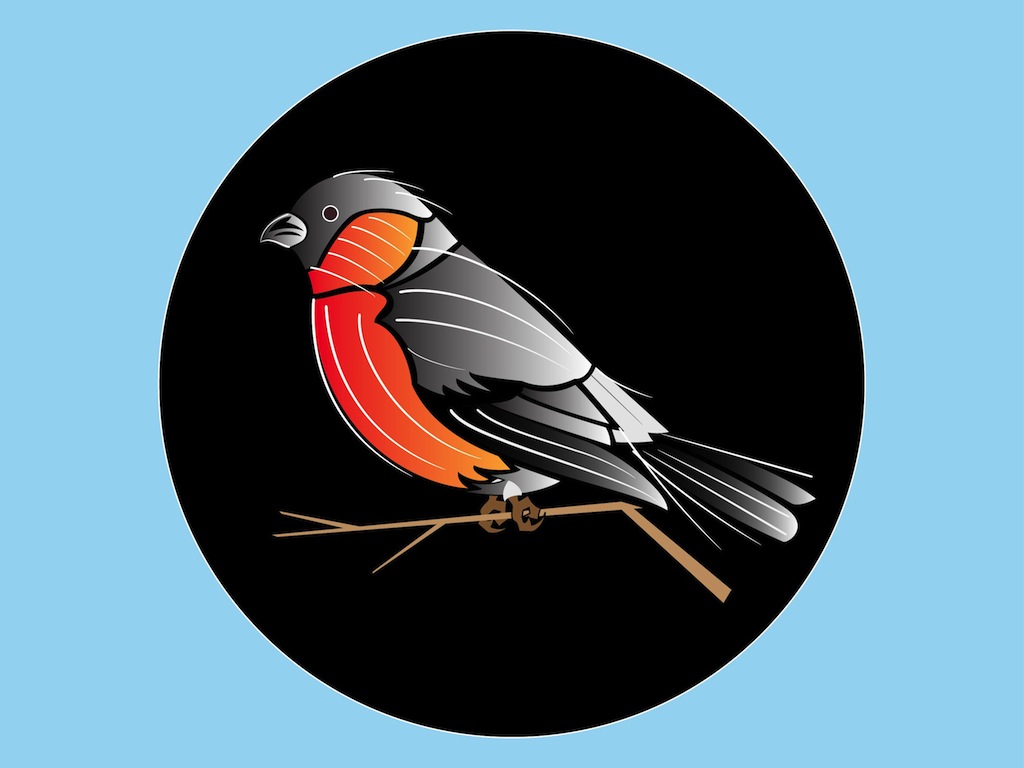 Bird Badge Vector