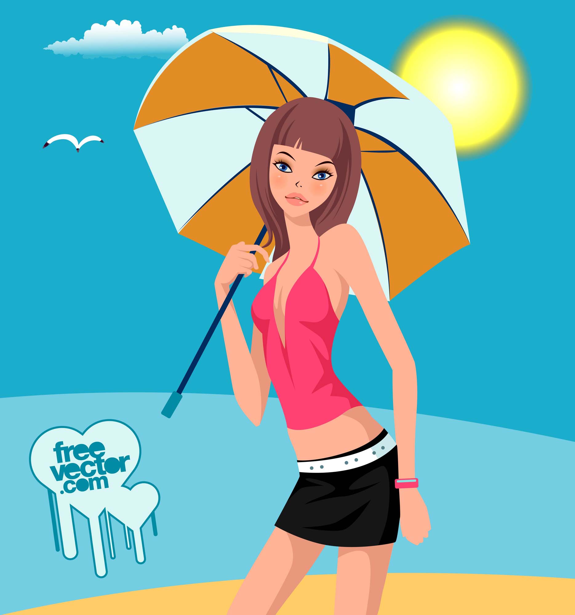 Girl With Umbrella