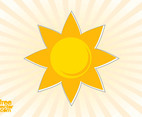Sun Sticker Vector