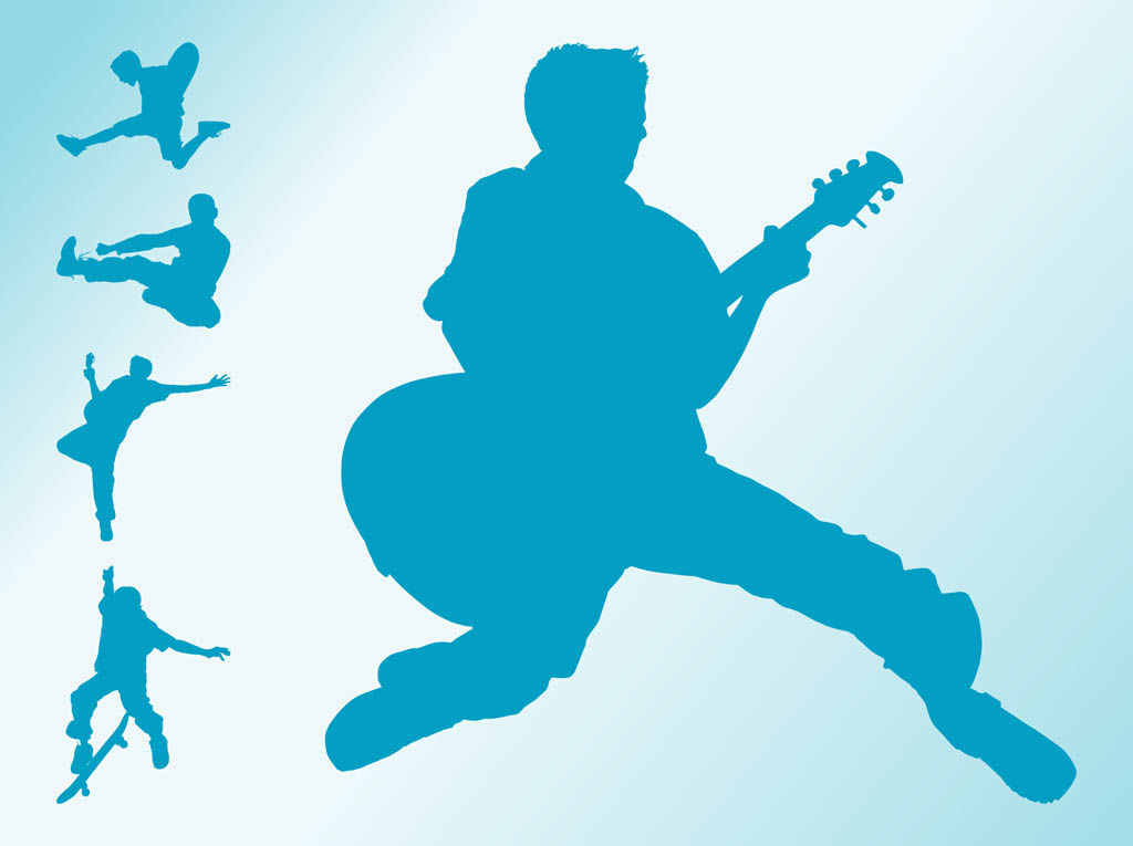 Jumping Boys Silhouettes